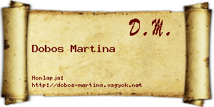 Dobos Martina névjegykártya