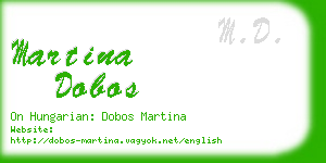 martina dobos business card